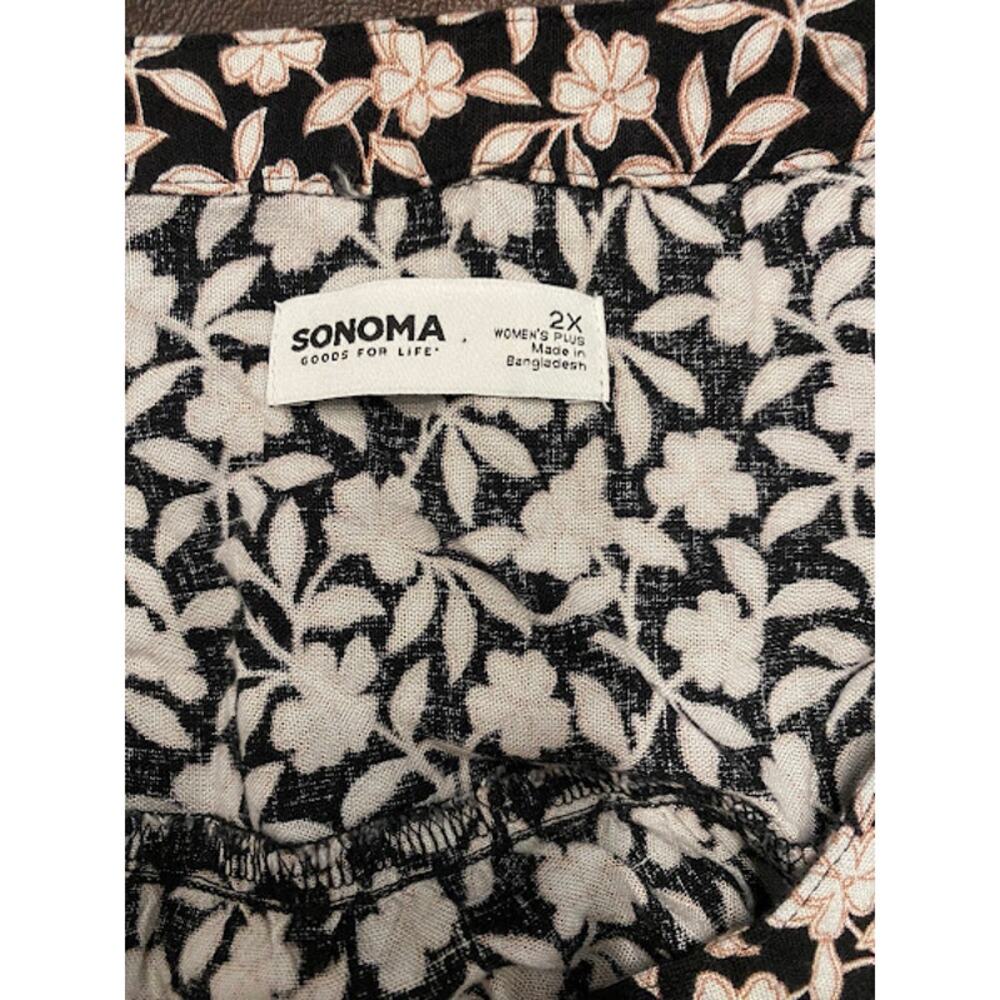 Sonoma‎ Goods for Life Women’s Plus Floral Linen Blend Maxi Dress Size 2X - Picture 5 of 9